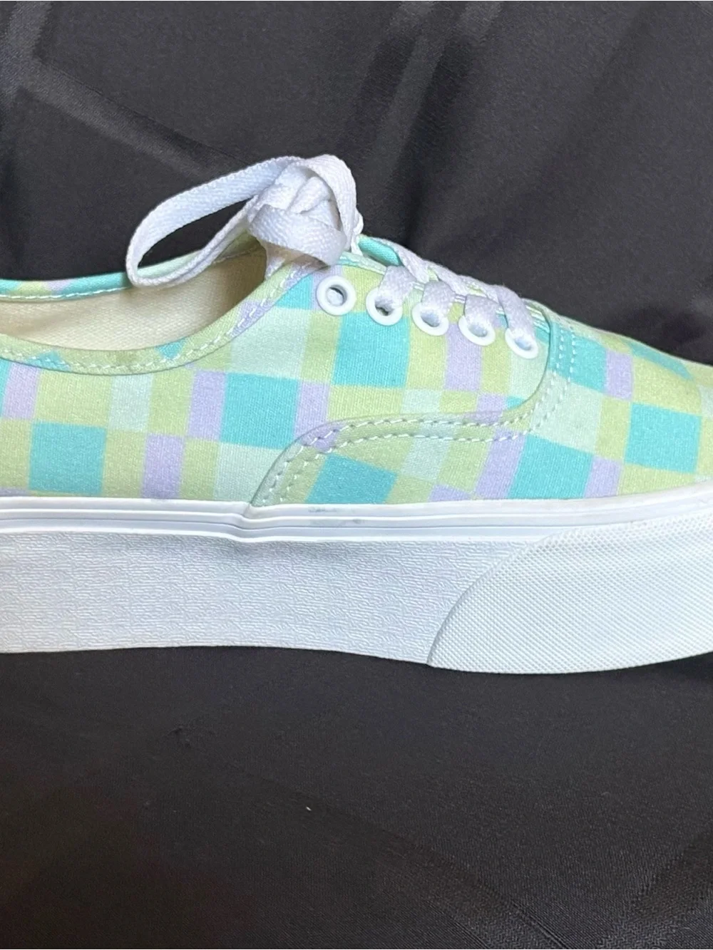 VANS Authentic Platform Shoes Pastel Picnic Multi Canvas Women’s Size 8.5